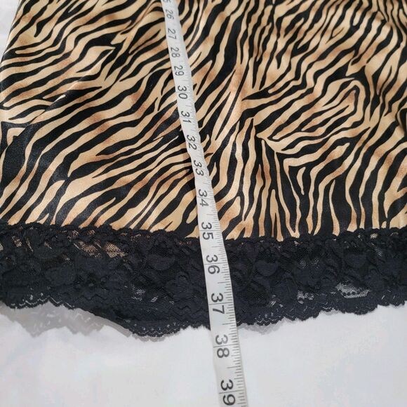 Womens Slip Dress Size 2X Tiger Lace Trim Coquette Chemise - Picture 5 of 6